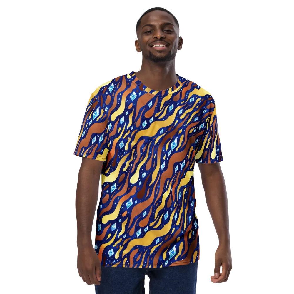 Cosmic Gold Rush on Men's Crew Neck T-Shirt — Front