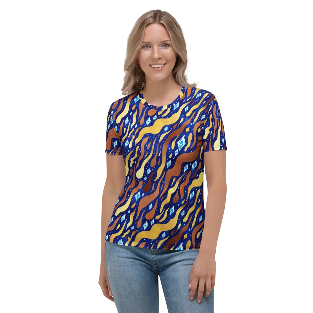Cosmic Gold Rush on Women's Crew Neck T-Shirt — Front