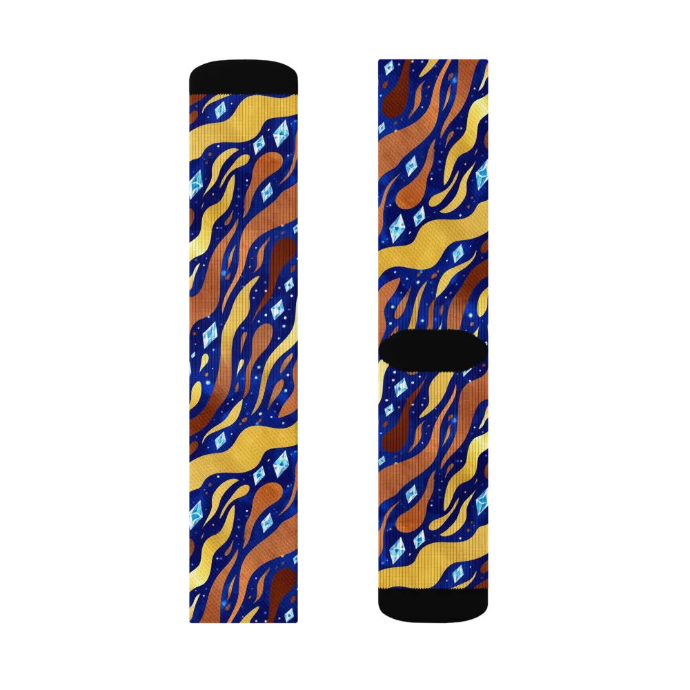 Cosmic Gold Rush on Socks — Left Sock