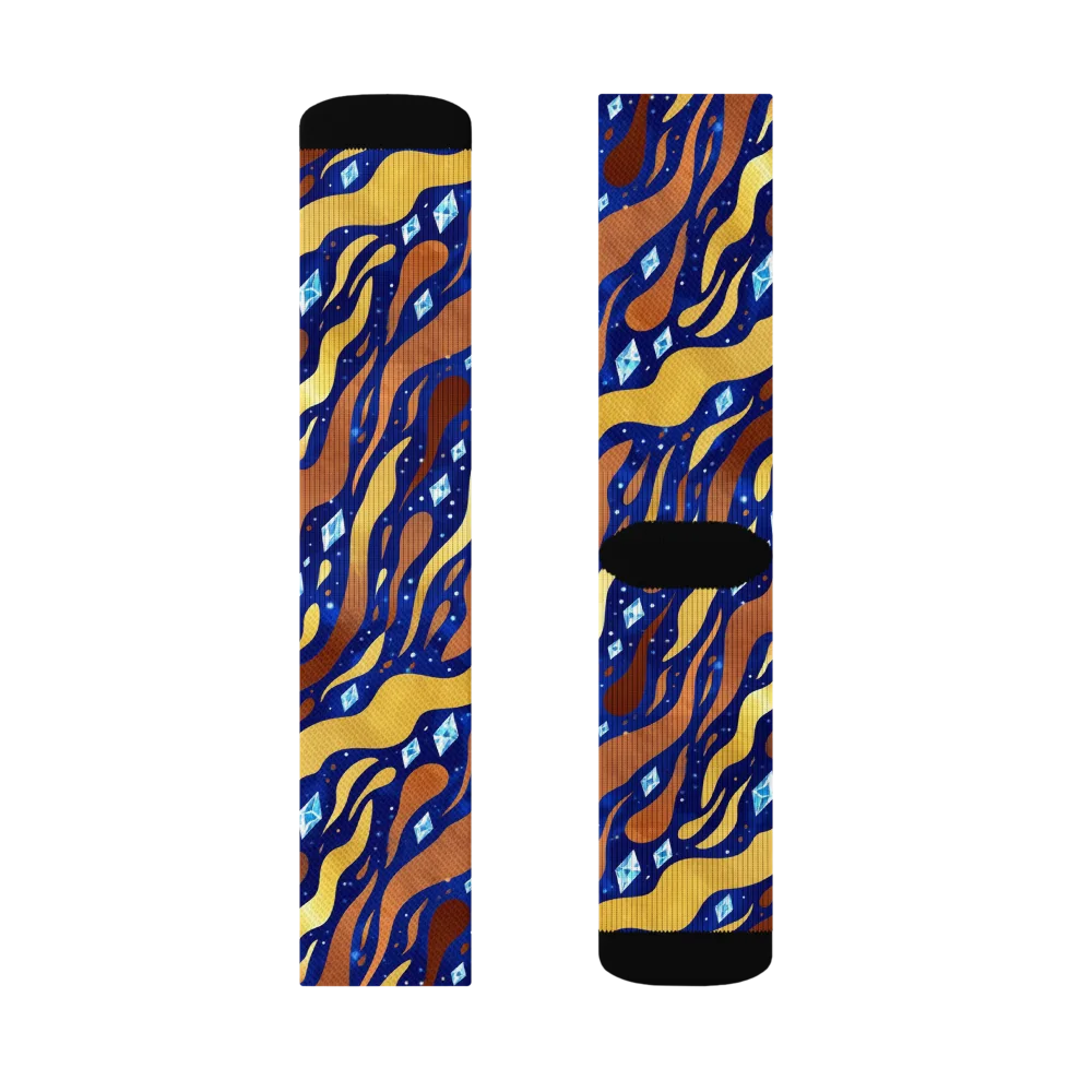 Cosmic Gold Rush on Socks — Right Sock