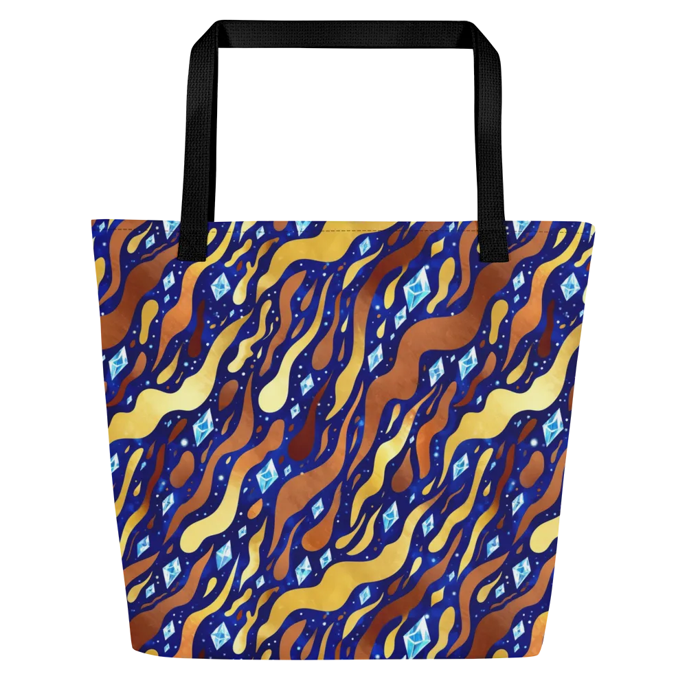 Cosmic Gold Rush on Large Tote Bag W/ Pocket — Front