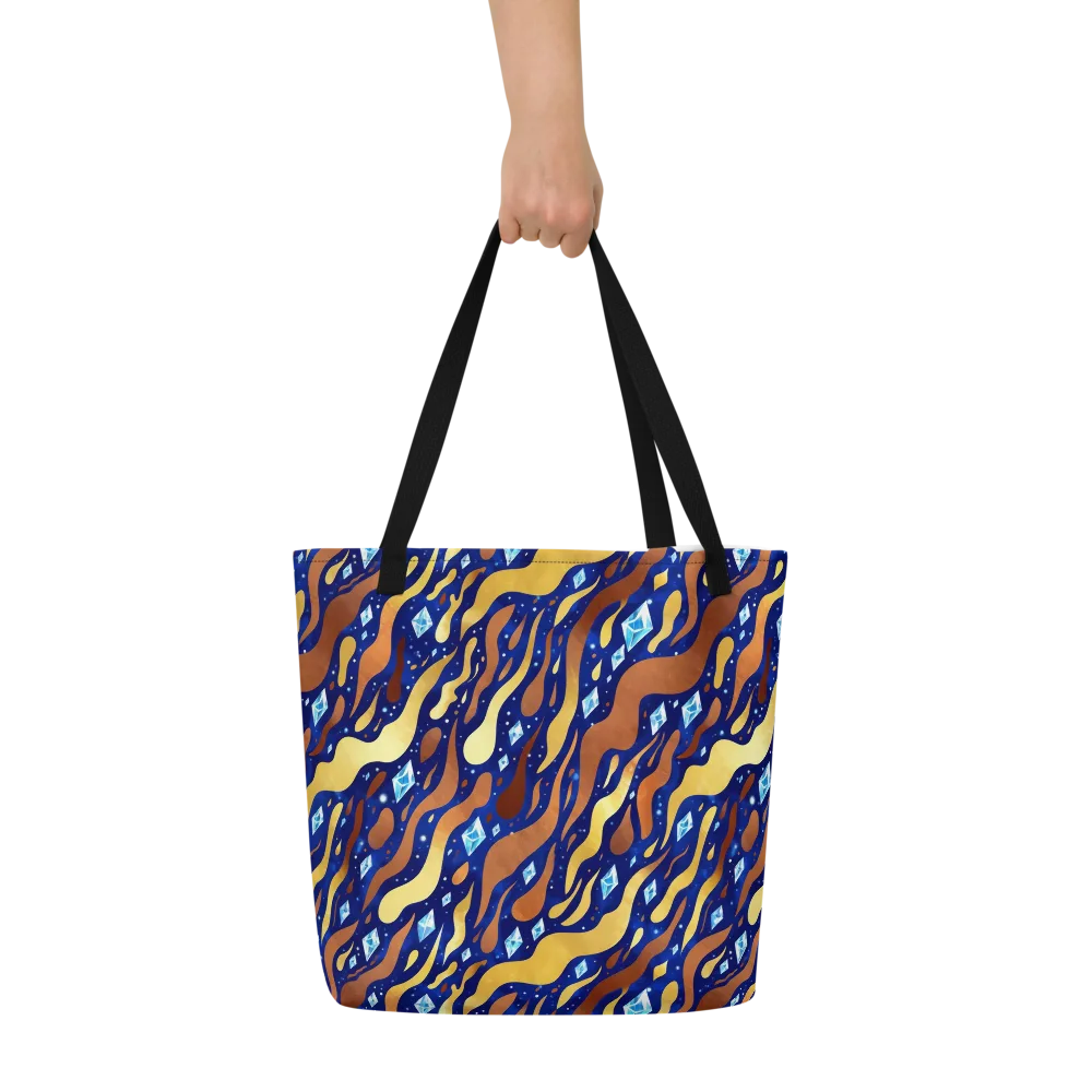 Cosmic Gold Rush on Large Tote Bag W/ Pocket — Front