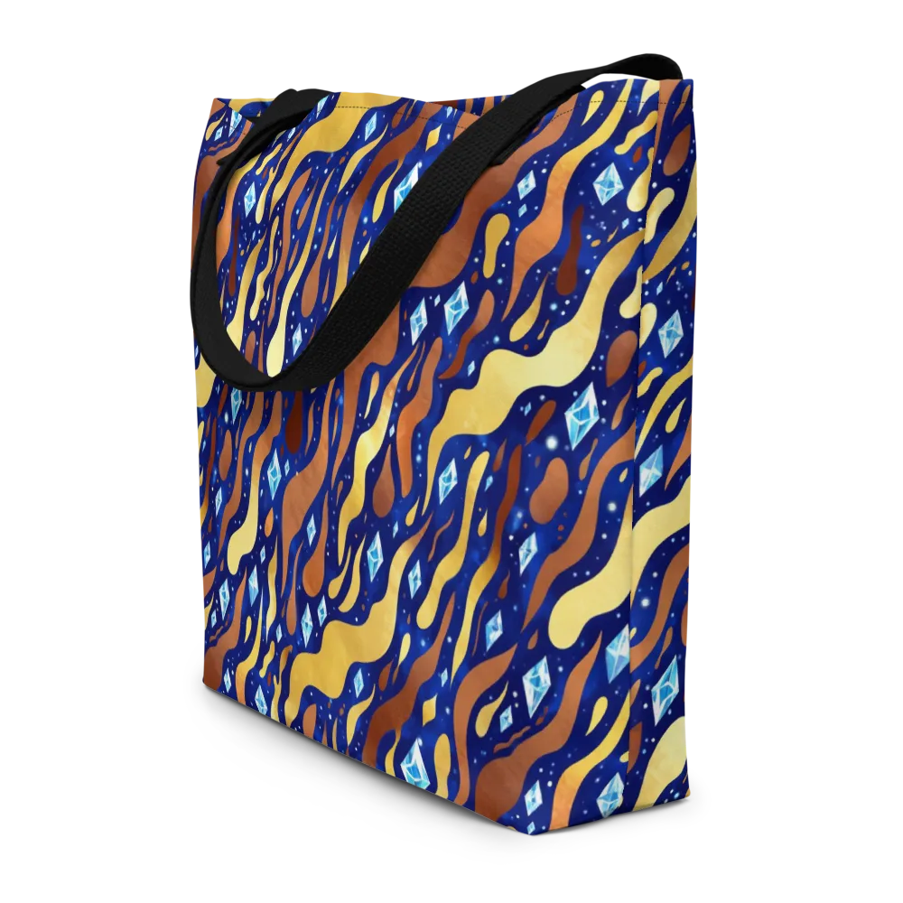 Cosmic Gold Rush on Large Tote Bag W/ Pocket — Front