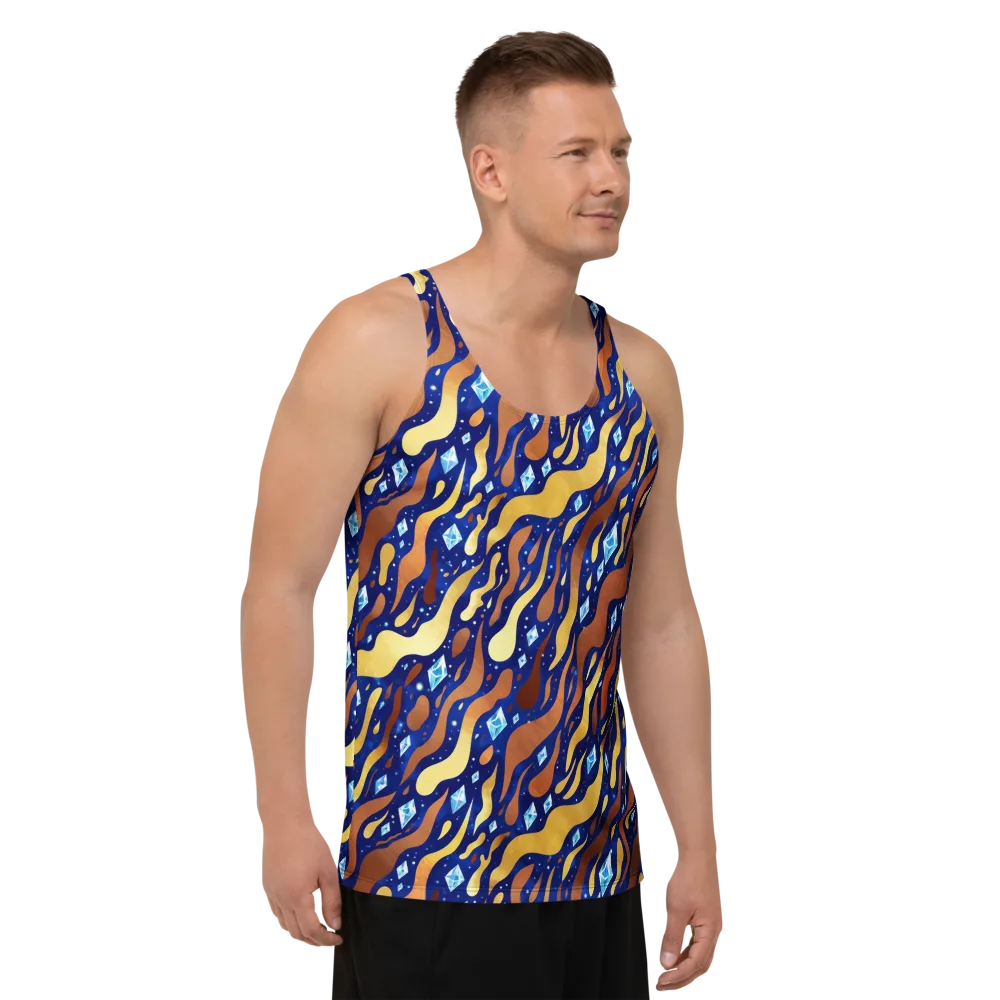 Cosmic Gold Rush on Men's Tank Top — Right Front