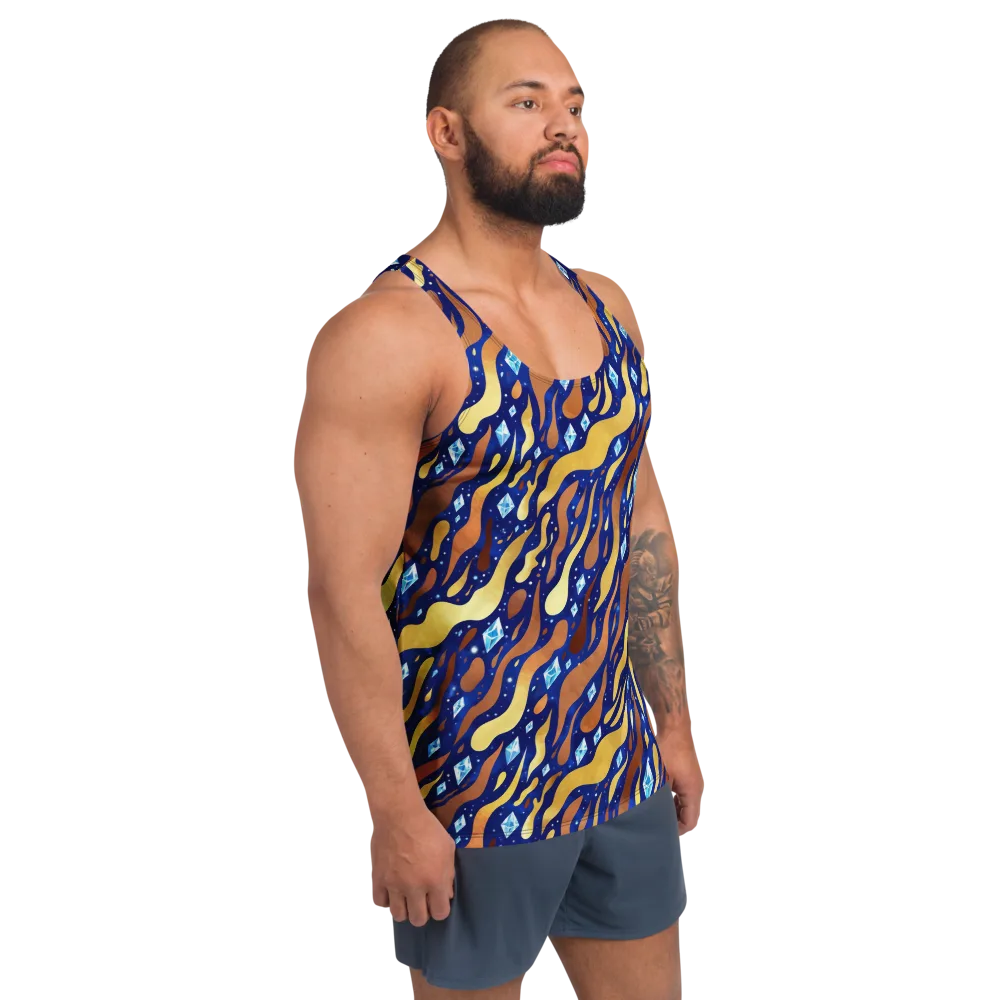 Cosmic Gold Rush on Men's Tank Top — Right Front