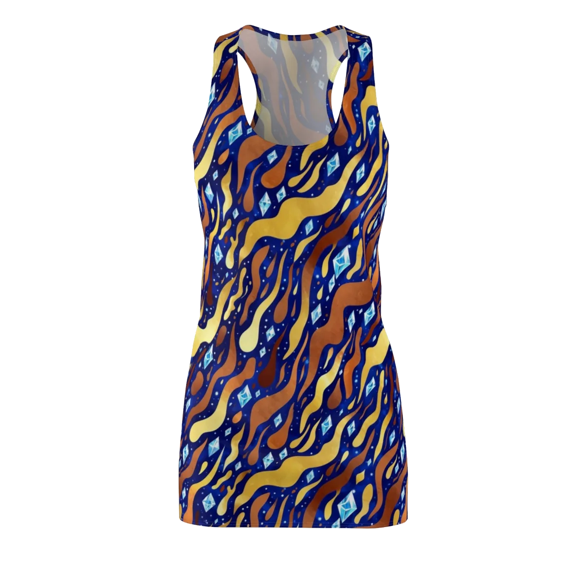 Cosmic Gold Rush on Racerback Dress — Front