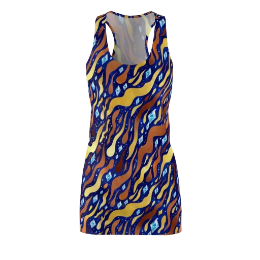 Cosmic Gold Rush on a Racerback Dress