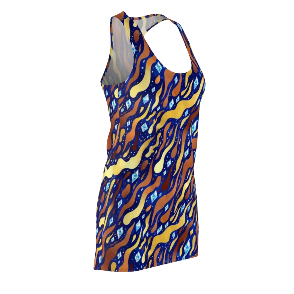 Cosmic Gold Rush on Racerback Dress — Front Side