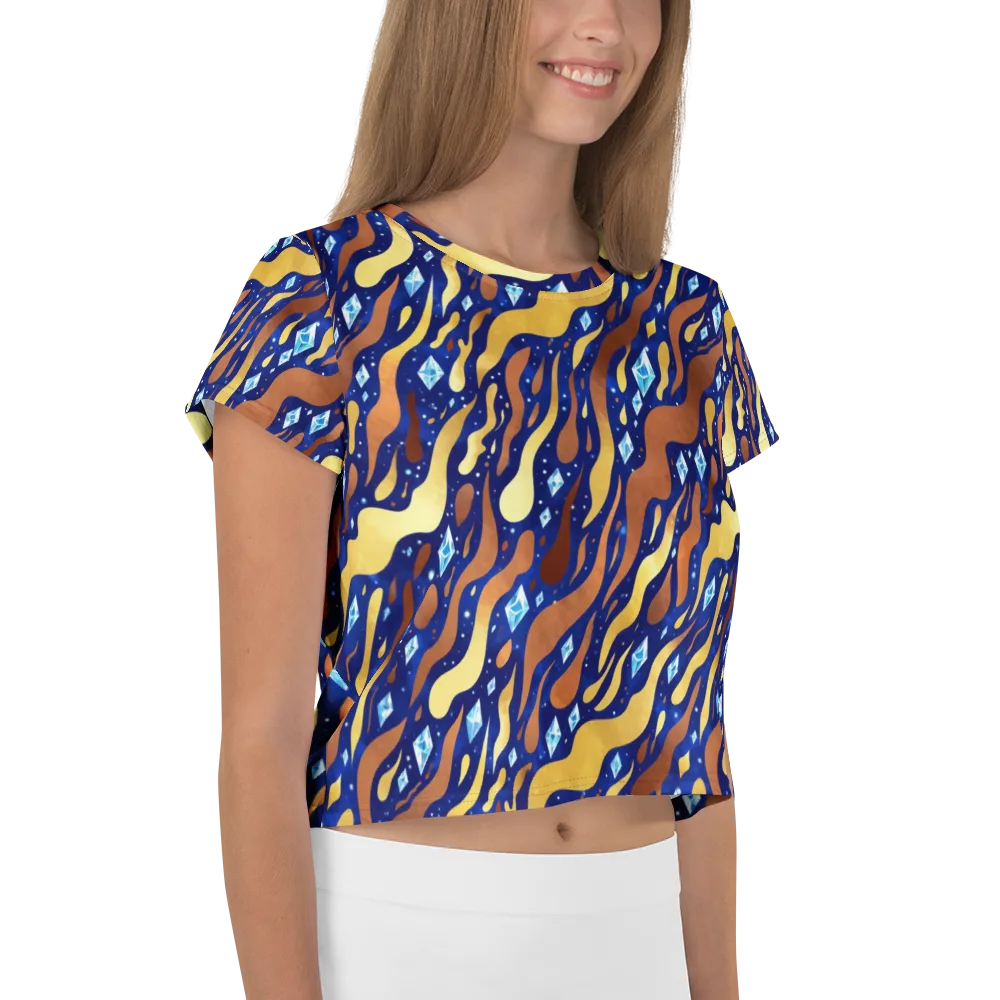 Cosmic Gold Rush on Crop Tee — Right