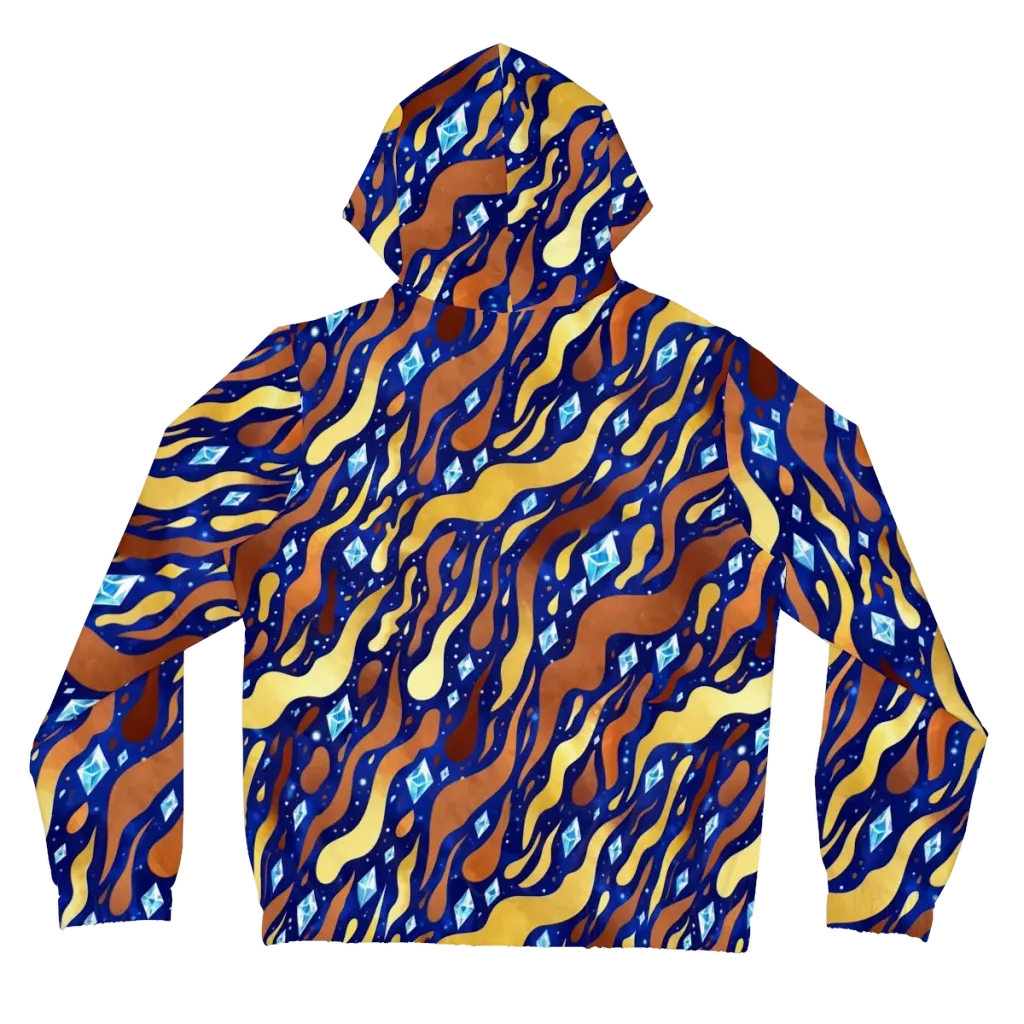Cosmic Gold Rush on Women's Full-Zip Hoodie — Back