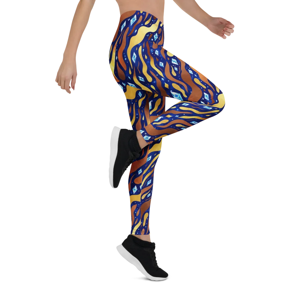 Cosmic Gold Rush on Leggings — Right