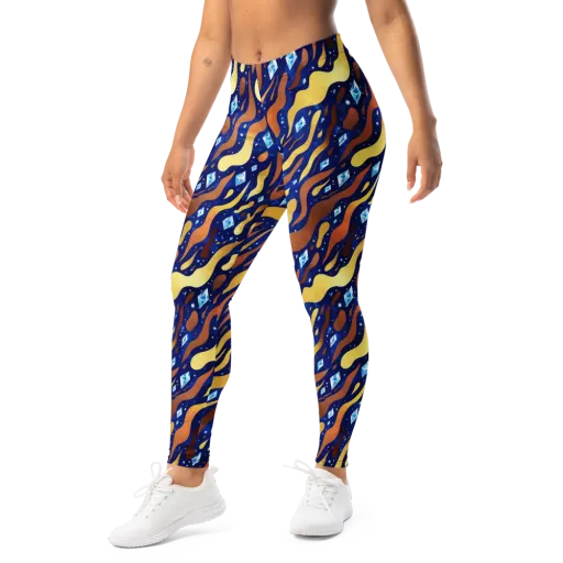 Cosmic Gold Rush on a Leggings