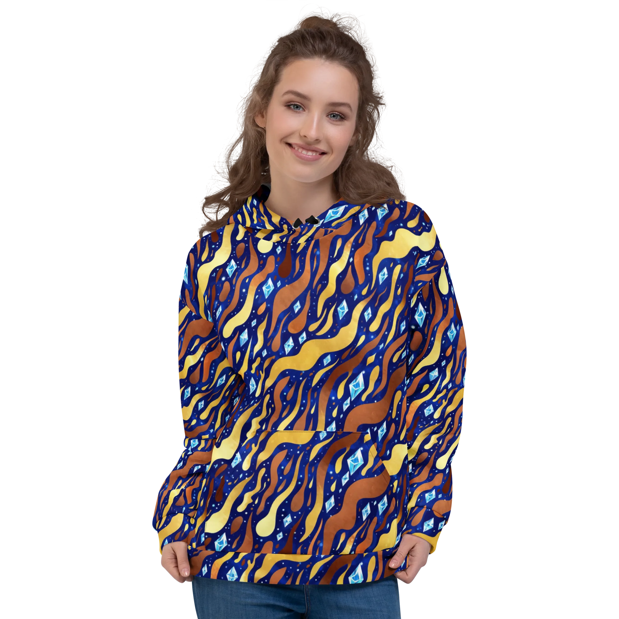 Cosmic Gold Rush on Hoodie — Front