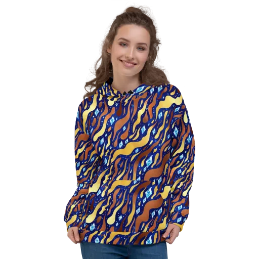 Cosmic Gold Rush on a Hoodie