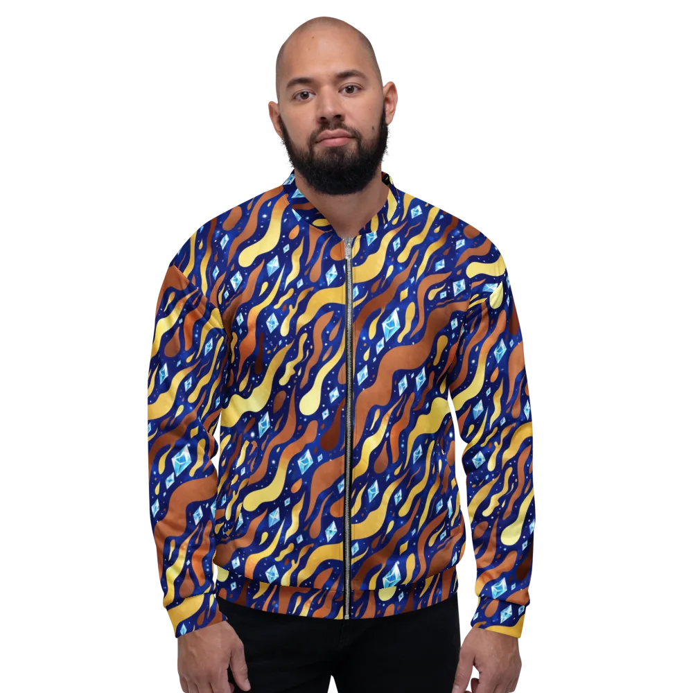 Cosmic Gold Rush on Bomber Jacket — Front