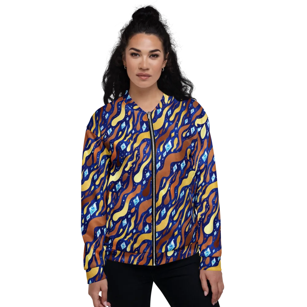 Cosmic Gold Rush on Bomber Jacket — Front