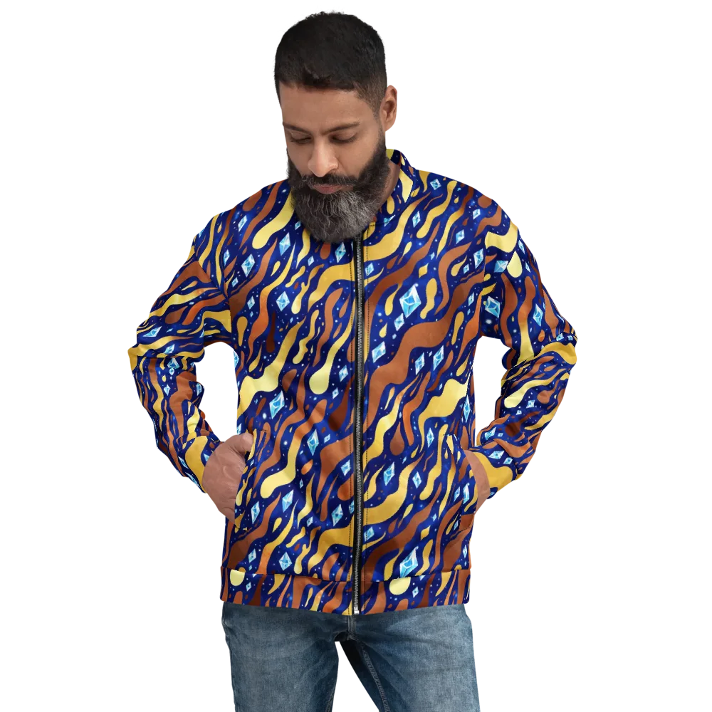 Cosmic Gold Rush on Bomber Jacket — Front