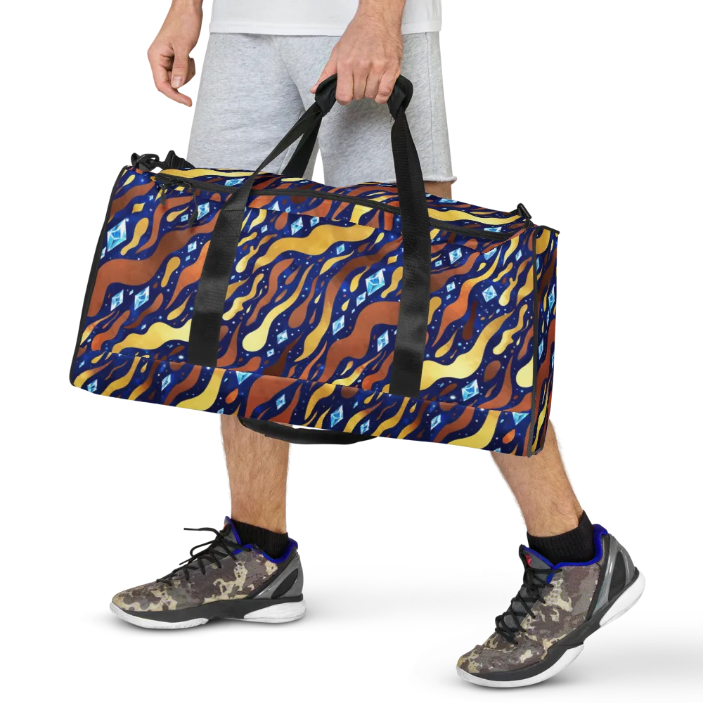 Cosmic Gold Rush on Duffle Bag — Front