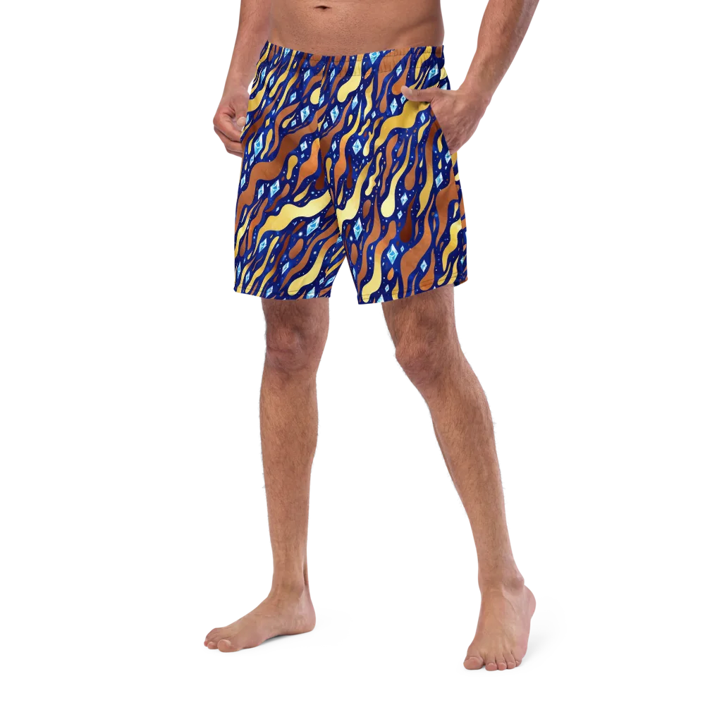 Cosmic Gold Rush on Swim Trunks — Left Front