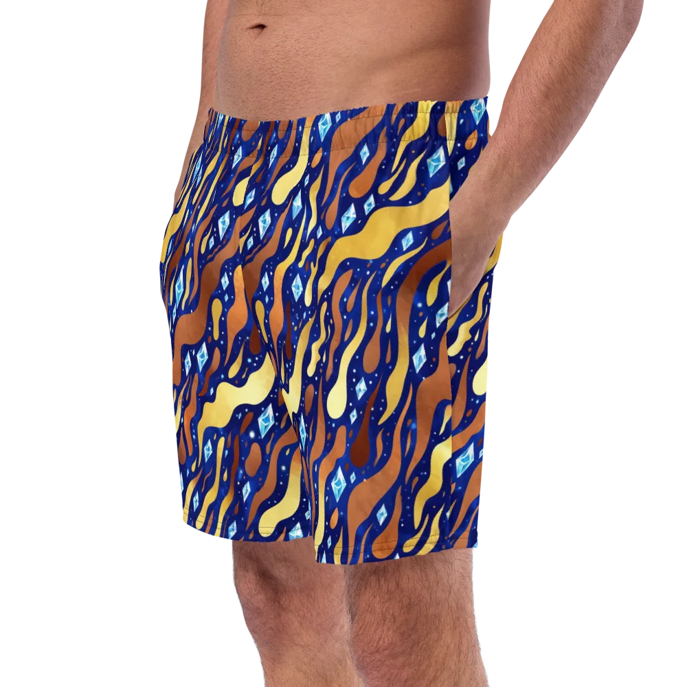 Cosmic Gold Rush on Swim Trunks — Left Front