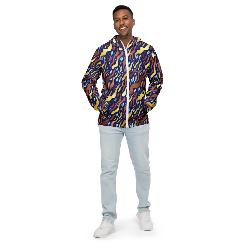 Cosmic Gold Rush on Men's Windbreaker — Front