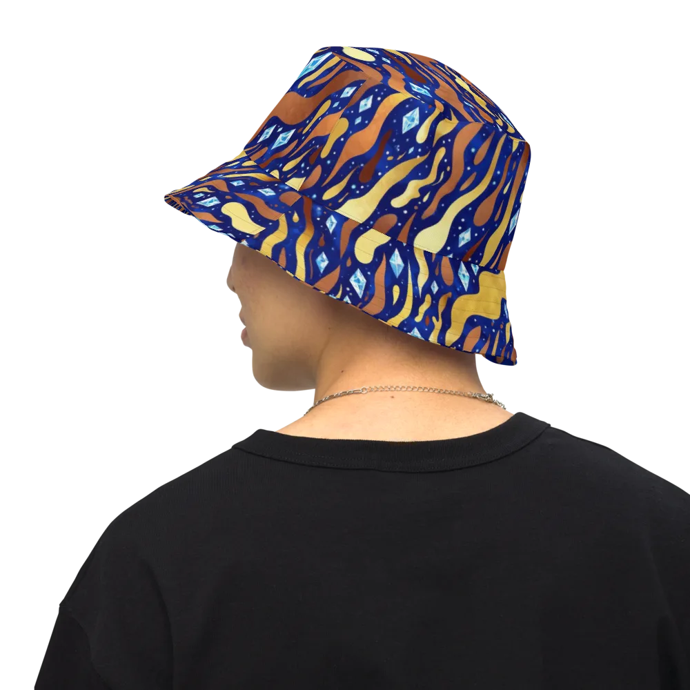 Cosmic Gold Rush on Reversible Bucket Hat — Back Inside
