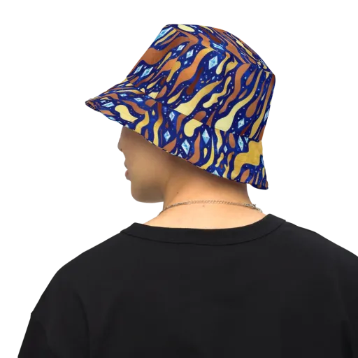 Cosmic Gold Rush on a Reversible Bucket Hat