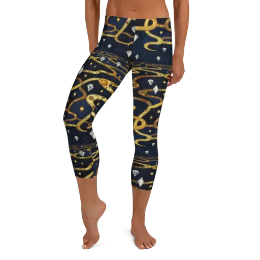 Celestial Goldway on a Capri Leggings