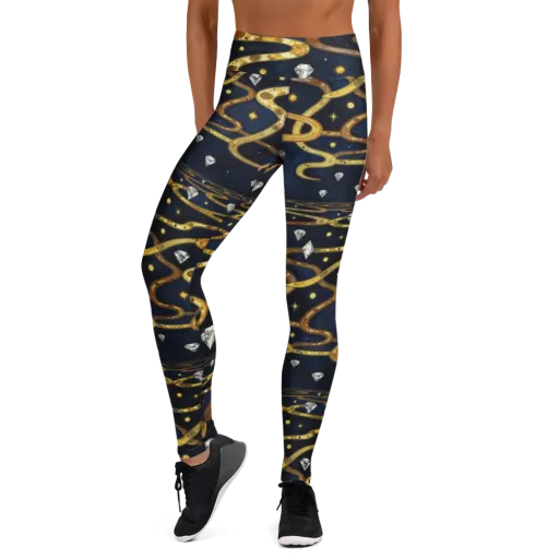 Celestial Goldway on a Yoga Leggings