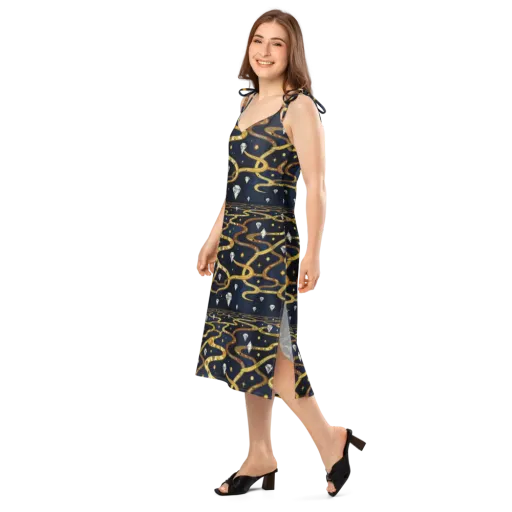 Celestial Goldway on a Slip Dress