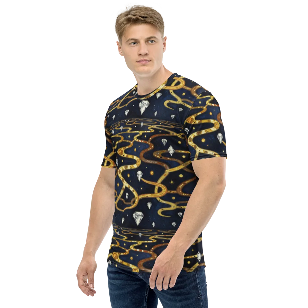 Celestial Goldway on Men's Crew Neck T-Shirt — Left