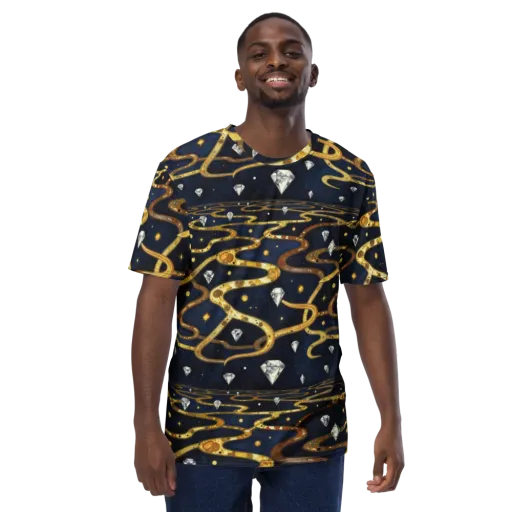 Celestial Goldway on a Men's Crew Neck T-Shirt