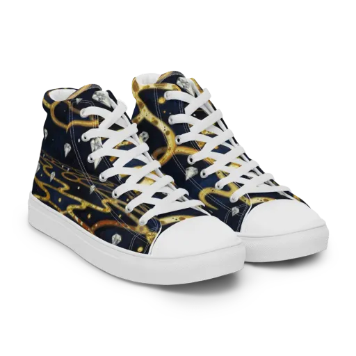 Celestial Goldway on a Men's High Top Canvas Shoes