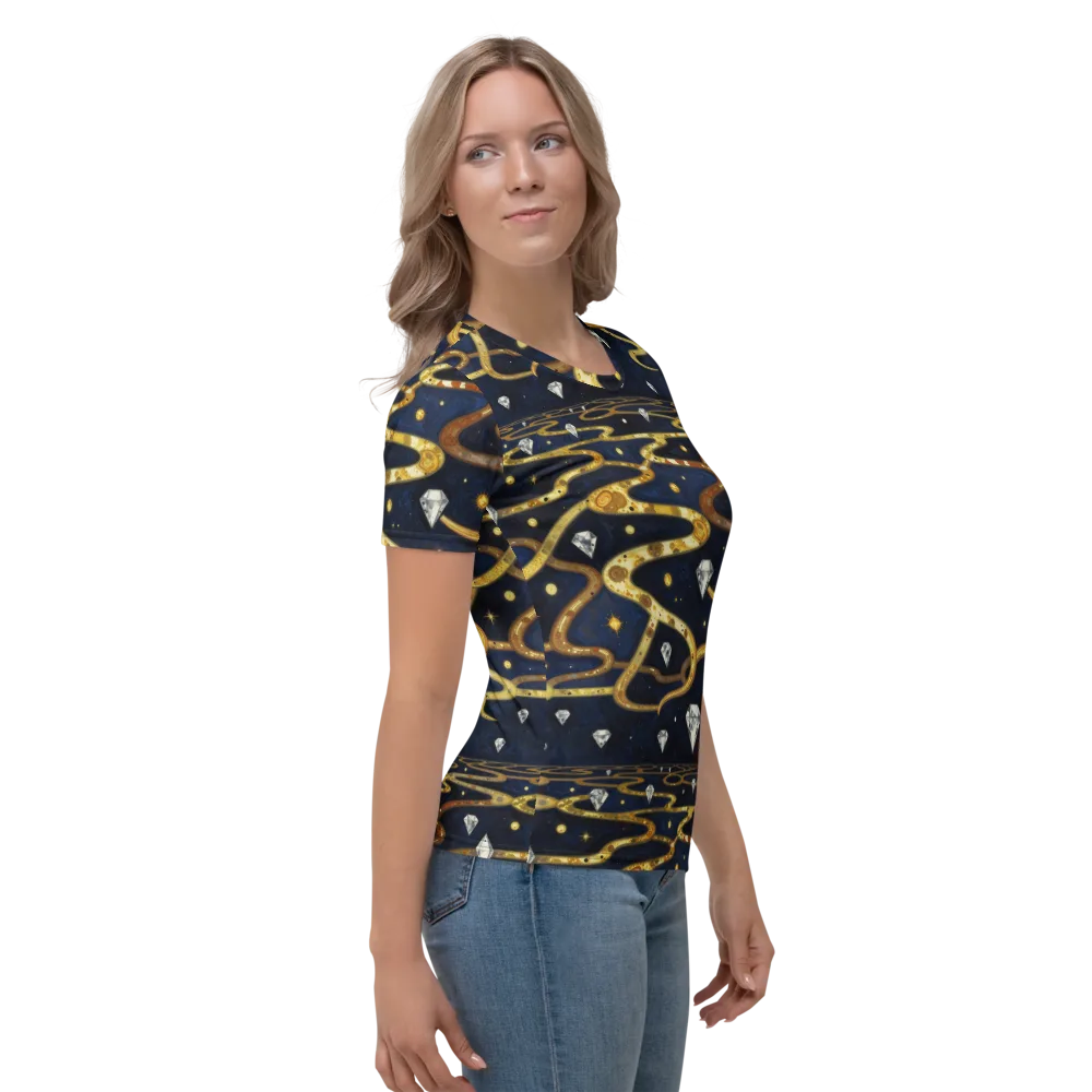 Celestial Goldway on Women's Crew Neck T-Shirt — Right