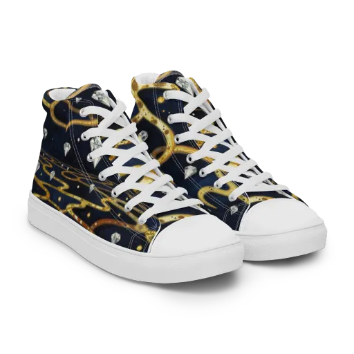 Celestial Goldway on a Women's High Top Canvas Shoes