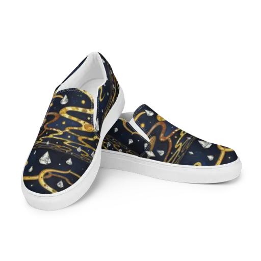 Celestial Goldway on a Men's Slip-On Canvas Shoes