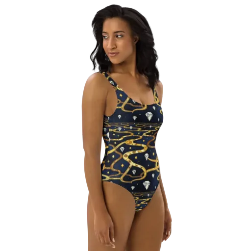 Celestial Goldway on a One-Piece Swimsuit