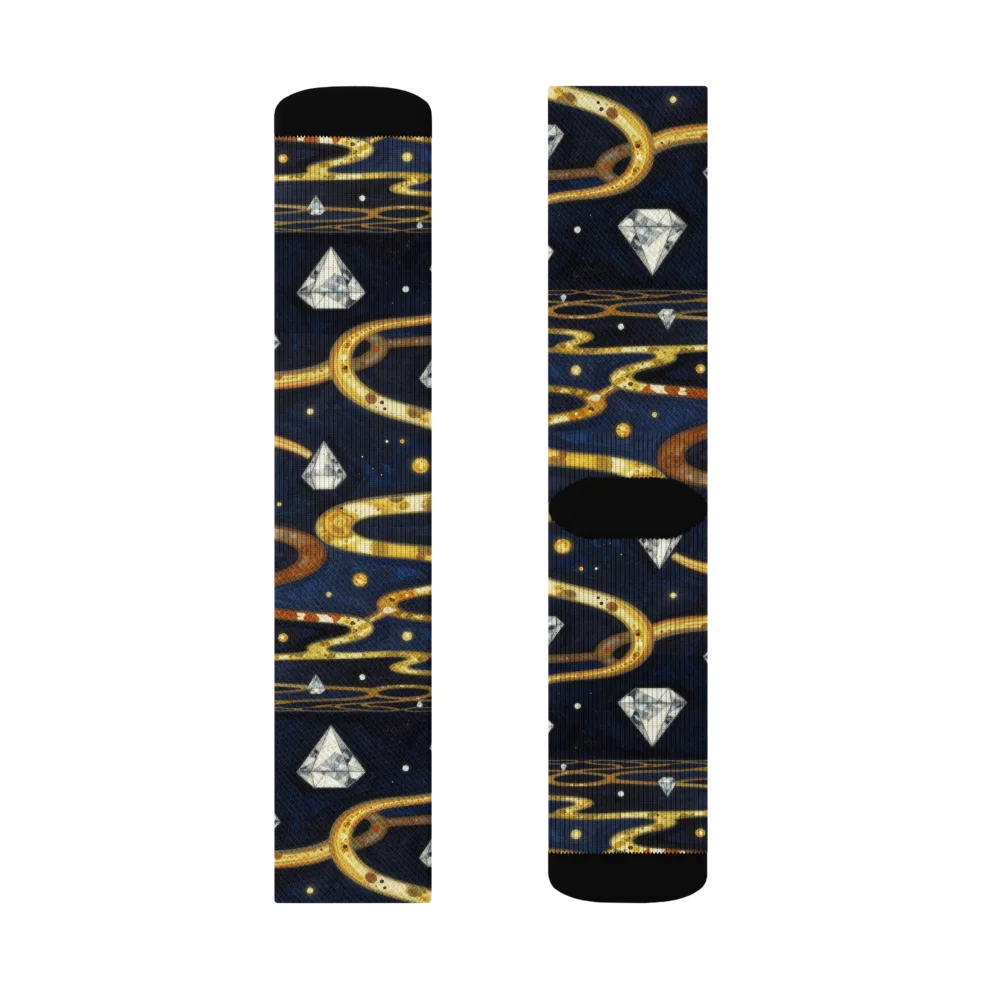 Celestial Goldway on Socks — Left Sock