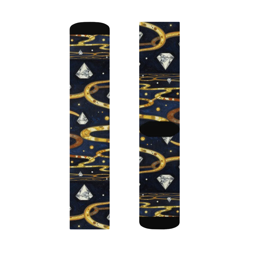 Celestial Goldway on Socks — Right Sock