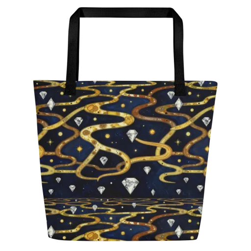Celestial Goldway on a Large Tote Bag W/ Pocket