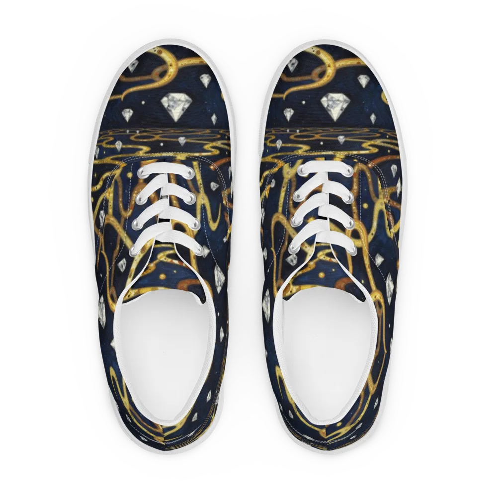 Celestial Goldway on Men's Lace-Up Canvas Shoes — Front