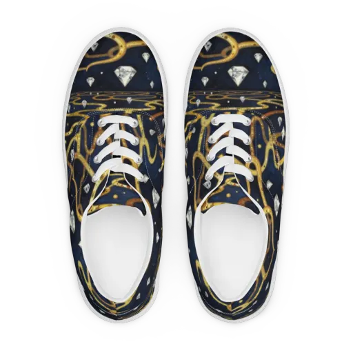 Celestial Goldway on a Men's Lace-Up Canvas Shoes