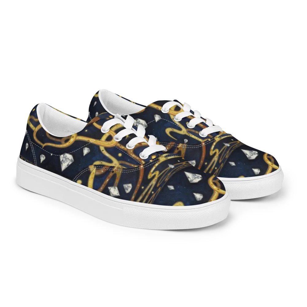Celestial Goldway on Men's Lace-Up Canvas Shoes — Right Front