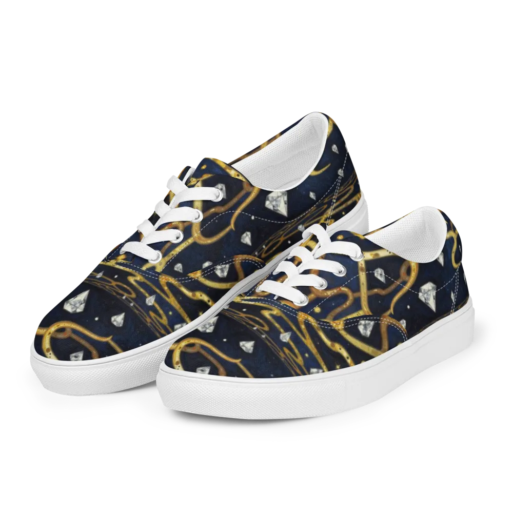 Celestial Goldway on Men's Lace-Up Canvas Shoes — Left Front