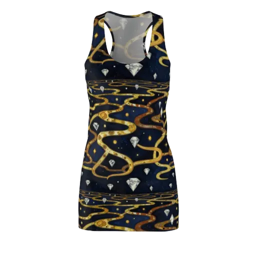 Celestial Goldway on a Racerback Dress