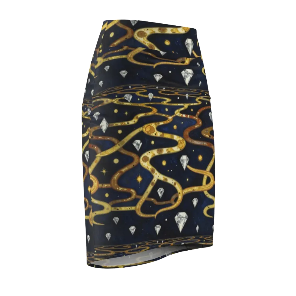 Celestial Goldway on Pencil Skirt — Front Side