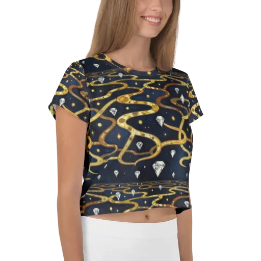 Celestial Goldway on a Crop Tee