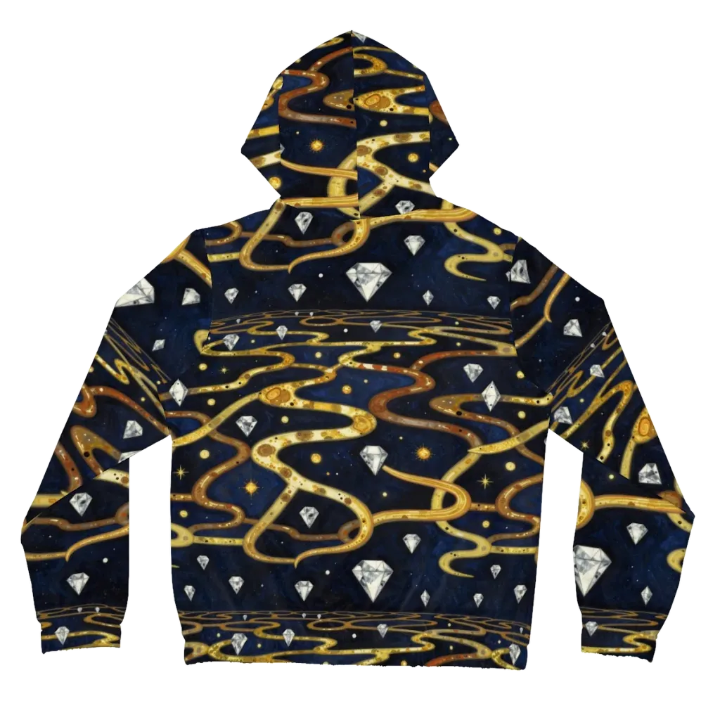 Celestial Goldway on Women's Full-Zip Hoodie — Back