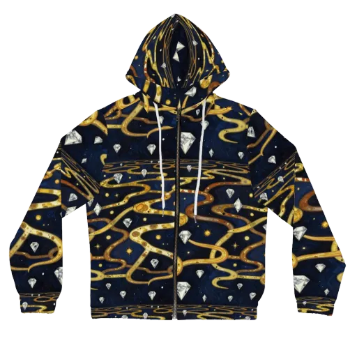 Celestial Goldway on a Women's Full-Zip Hoodie