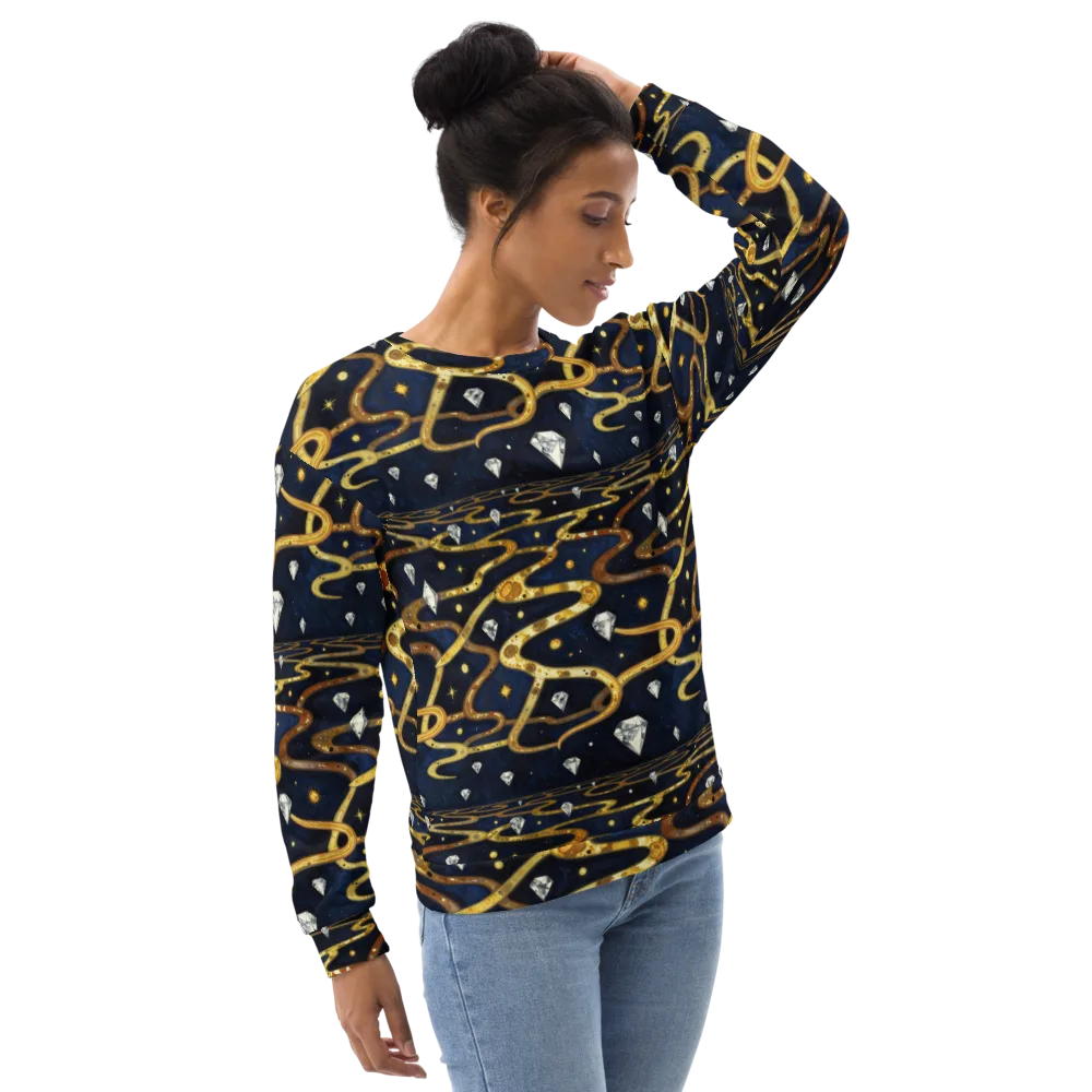 Celestial Goldway on Sweatshirt — Right Front